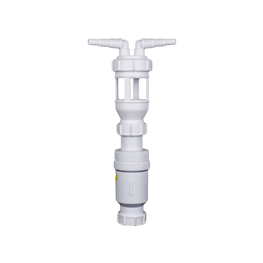 Afvalwaterset DN40 met luchtslot en terugslagklep voor waterontharder