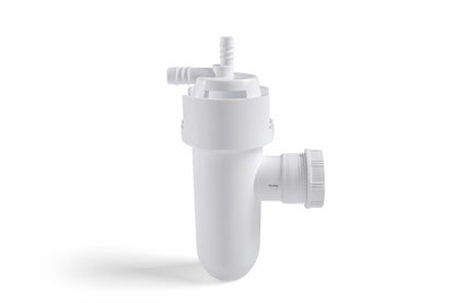 Airgap luchtscheiding met geïntegreerde sifon voor waterontharders – witte uitvoering