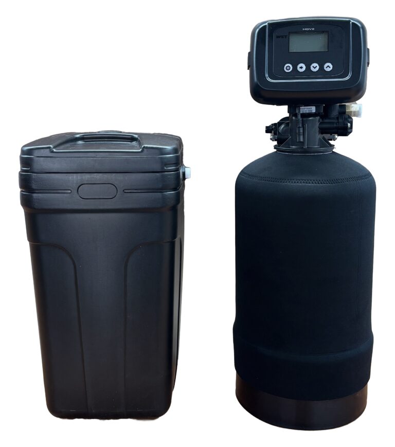 FlexFlow 10 waterontharder 10 liter – compact systeem met zoutvat en digitaal display voor woningen tot 6 personenv